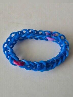 Handmade Elastic Bracelets - Solid Blue